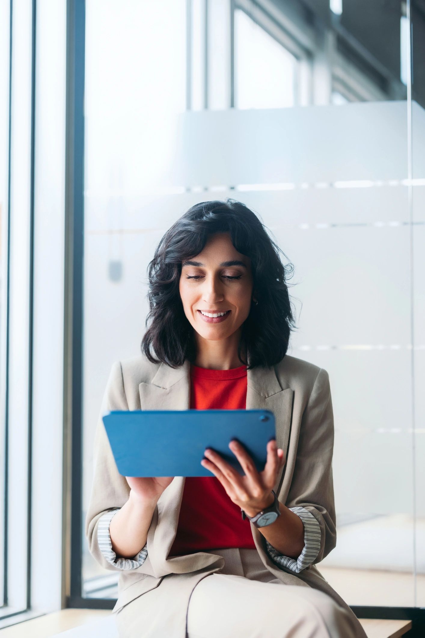 Portrait of a solutions consultant using a tablet