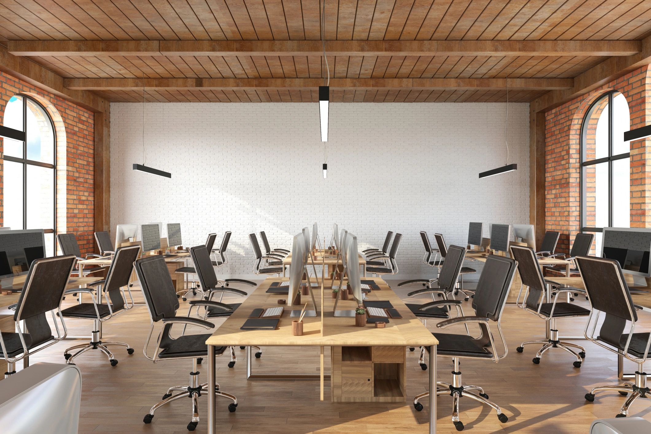Modern technology office interior